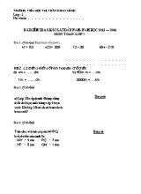 Đề kiểm tra khảo sát đầu năm môn Toán + Tiếng Việt Lớp 3 - Năm học 2015-2016 - Trường TH Thị trấn Đoan Hùng